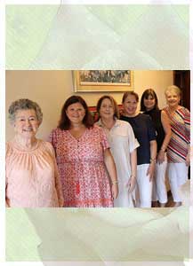 2019-2020 Officers. Seated: Cindi Garic,  Jerryi Gast and Joy Babin. Standing: Yvonne Perret, Linda Sharp, Beverly Randazzo, and Heidi Burke.