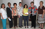 Some $9,000 in grants were presented to three organizations chosen by the members. Presenting and accepting the grants are, from left, Debbie Schmitz of MWC; Carolyn Chassee of East Jefferson General Hospital Foundation accepting grant for the Infusion Center; Evelyn Smith of MWC; Sue Rooney, MWC president; Karen Snyder of Covenant House; Gwynne Bowman of Chartwell Center, and Jerry Gast, MWC's co-chairman for Community Service. Some $9,000 in grants were presented to three organizations chosen by the members. Presenting and accepting the grants are, from left, Debbie Schmitz of MWC; Carolyn Chassee of East Jefferson General Hospital Foundation accepting grant for the Infusion Center; Evelyn Smith of MWC; Sue Rooney, MWC president; Karen Snyder of Covenant House; Gwynne Bowman of Chartwell Center, and Jerry Gast, MWC's co-chairman for Community Service.