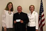 Community Service Chairman Judith McKey, Abbot Justin Brown, of Pennies for Bread, and Coleen Perilloux Landry, Grant Sponsor Community Service Chairman Judith McKey, Abbot Justin Brown, of Pennies for Bread, and Coleen Perilloux Landry, Grant Sponsor