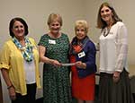 Fran Puig, Sponsor Ginger Crawford, JPAS Acceptance Carrel Epling and Judith McKey, Community Service Chairman Fran Puig, Sponsor Ginger Crawford, JPAS Acceptance Carrel Epling and Judith McKey, Community Service Chairman