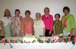 The executive board of Metairie Woman's Club for 2010 joined with members in celebrating the 71st anniversary of the founding of the club.  From left are, Diane Currie, treasurer; Sue Rooney, corresponding secretary; Polly Thomas, president-elect; Iona Myers, president; Coleen Landry, immediate past president; Marguerite Ricks, parliamentarian and Jennie Bryant, recording secretary.