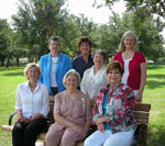 2009-2010 Officers: Seated are, from left, Coleen Landry, Iona Myers,and Polly Thomas. Standing are Sue Rooney, Marguerite Ricks and Diane Currie.