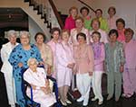 Seated is Mary Hebert. Standing from left are Vinca Delesdernier, Bea Mestayer, Audie Scardino, Irene Rogillio, Anna Owens, Marguerite Ricks, Sadie Gilmore, and Mary Membreno. Second row, Ginger Crawford, Ella Gieseler and Julie Lawton. Third row, Beverly Christina, Jane Livaudais, Linda Gallagher and Beverly Hughes Watts. Seated is Mary Hebert. Standing from left are Vinca Delesdernier, Bea Mestayer, Audie Scardino, Irene Rogillio, Anna Owens, Marguerite Ricks, Sadie Gilmore, and Mary Membreno. Second row, Ginger Crawford, Ella Gieseler and Julie Lawton. Third row, Beverly Christina, Jane Livaudais, Linda Gallagher and Beverly Hughes Watts.