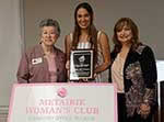 President Beverly Randazzo, Molly Kate Mangiapane and Charlotte Carrigee, Scholarship Fund Chairman President Beverly Randazzo, Molly Kate Mangiapane and Charlotte Carrigee, Scholarship Fund Chairman