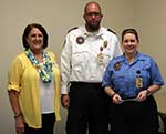 President Fran Puig, East Jefferson General Hospital EMS staff Shane Woodard and Christine Bass President Fran Puig, East Jefferson General Hospital EMS staff Shane Woodard and Christine Bass