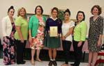 From left are, Chapelle Counselor Jessica Reeg, Lynne Gendusa, President of Metairie Woman's Club Fran Puig, Gabriella Maria Velazquez, Amanda Velazquez, Scholarship Chairman Melanie Rose and Chapelle Principal Leila Benoit From left are, Chapelle Counselor Jessica Reeg, Lynne Gendusa, President of Metairie Woman's Club Fran Puig, Gabriella Maria Velazquez, Amanda Velazquez, Scholarship Chairman Melanie Rose and Chapelle Principal Leila Benoit