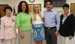 From left, Scholarship Chairman Evelyn Smith, Mrs. Regina Elesgaray, 2013 Chapelle student recipient of $2500 scholarship Bethany Eumelia Burns, her father, Maurice Burns and Chapelle counselor Patrice Cheramie. From left, Scholarship Chairman Evelyn Smith, Mrs. Regina Elesgaray, 2013 Chapelle student recipient of $2500 scholarship Bethany Eumelia Burns, her father, Maurice Burns and Chapelle counselor Patrice Cheramie.